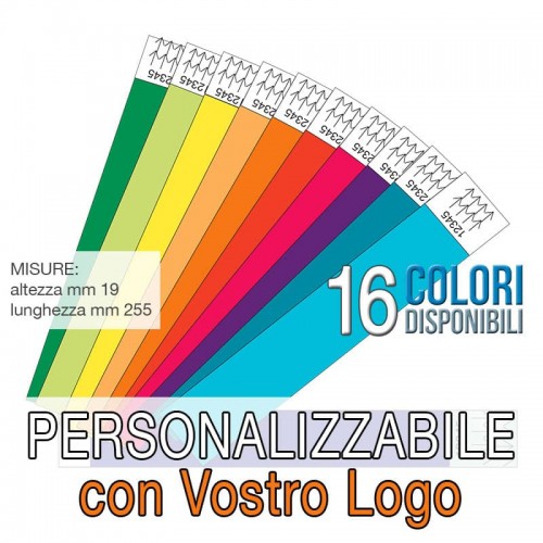 Braccialetto Tyvek art. 2004 - Personalizzabile  con Vostro Logo