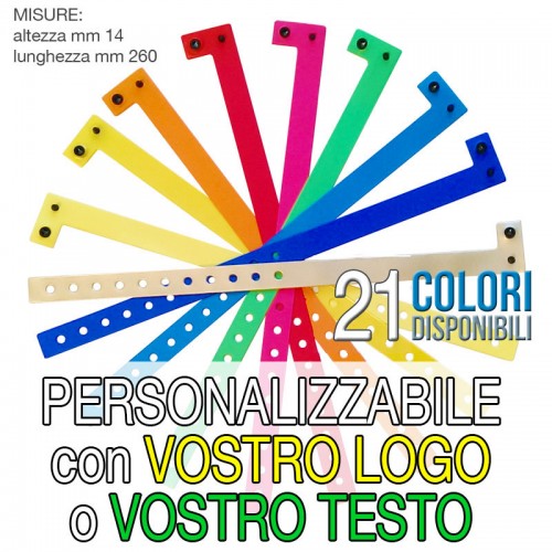 Braccialetto Vinile art. 2001 - Personalizzabile con Testo o Vostro Logo